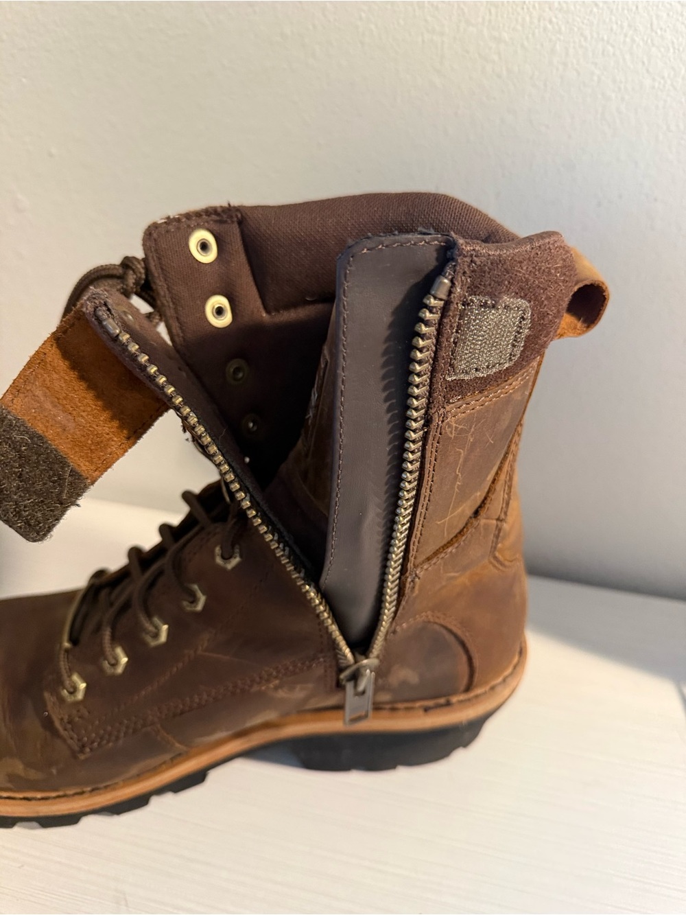 Harley-Davidson Brown Leather Lace-Up Work Boots Size 12 - Picture 6 of 6